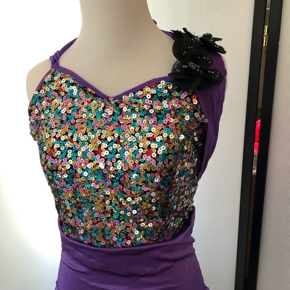 Curtain Call purple dance dress costume jazz - Picture 3 of 8
